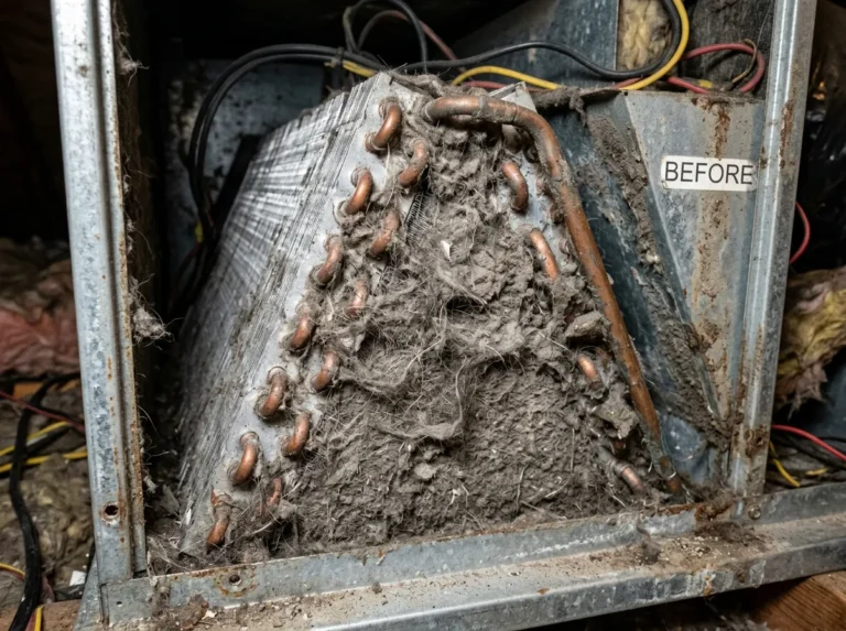 AC coil cleaning before