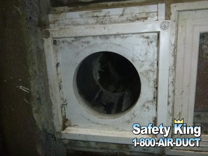 After example showing accessible ductwork after cleaning