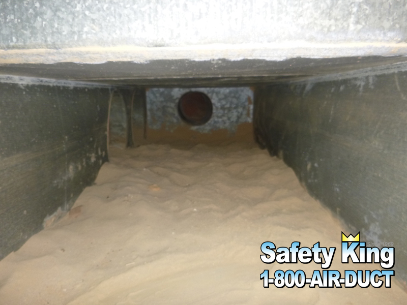 After example showing accessible ductwork after professional cleaning