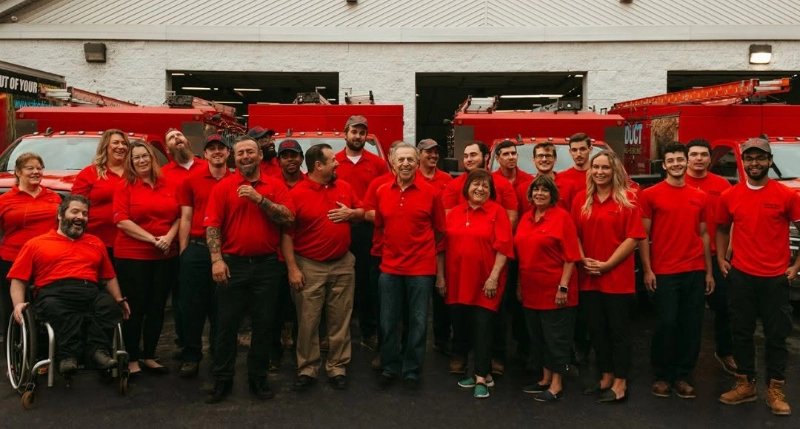 Safety King team with company service vehicles